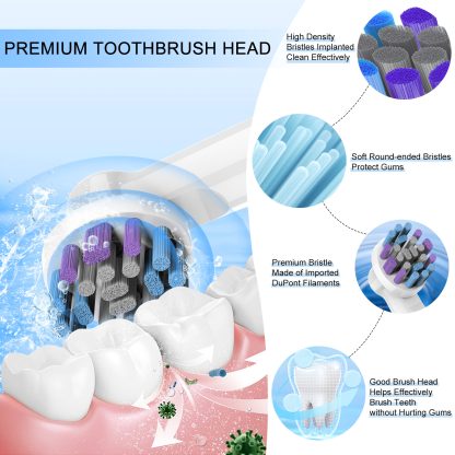 BELADENT Replacement Toothbrush Heads Ultra Clean for Oral-B (8 Pack) - Image 3