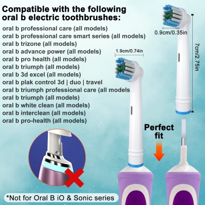 BELADENT Replacement Tooth Brush Heads Compatible with Oral-B Braun Electric Toothbrush - DuPont Bristles, Gentle Gum Care, Pack of 16 - Image 3