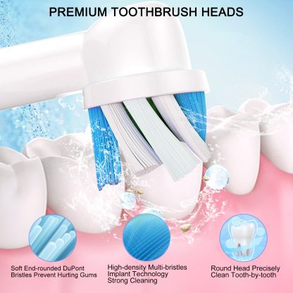 BELADENT Replacement Tooth Brush Heads Compatible with Oral-B Braun Electric Toothbrush - DuPont Bristles, Gentle Gum Care, Pack of 16 - Image 2