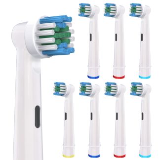 BELADENT Replacement Tooth Brush Heads Compatible with Oral-B Braun Electric Toothbrush - DuPont Bristles, Gentle Gum Care, Pack of 8